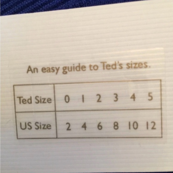 NWOT Ted Baker Zaralie Jacquard Royal Blue Fit Flare Sweater Dress sz 2 / US 6-8 - Picture 14 of 16